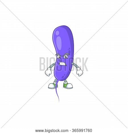 Cartoon Drawing Of Cholerae Showing Angry Face