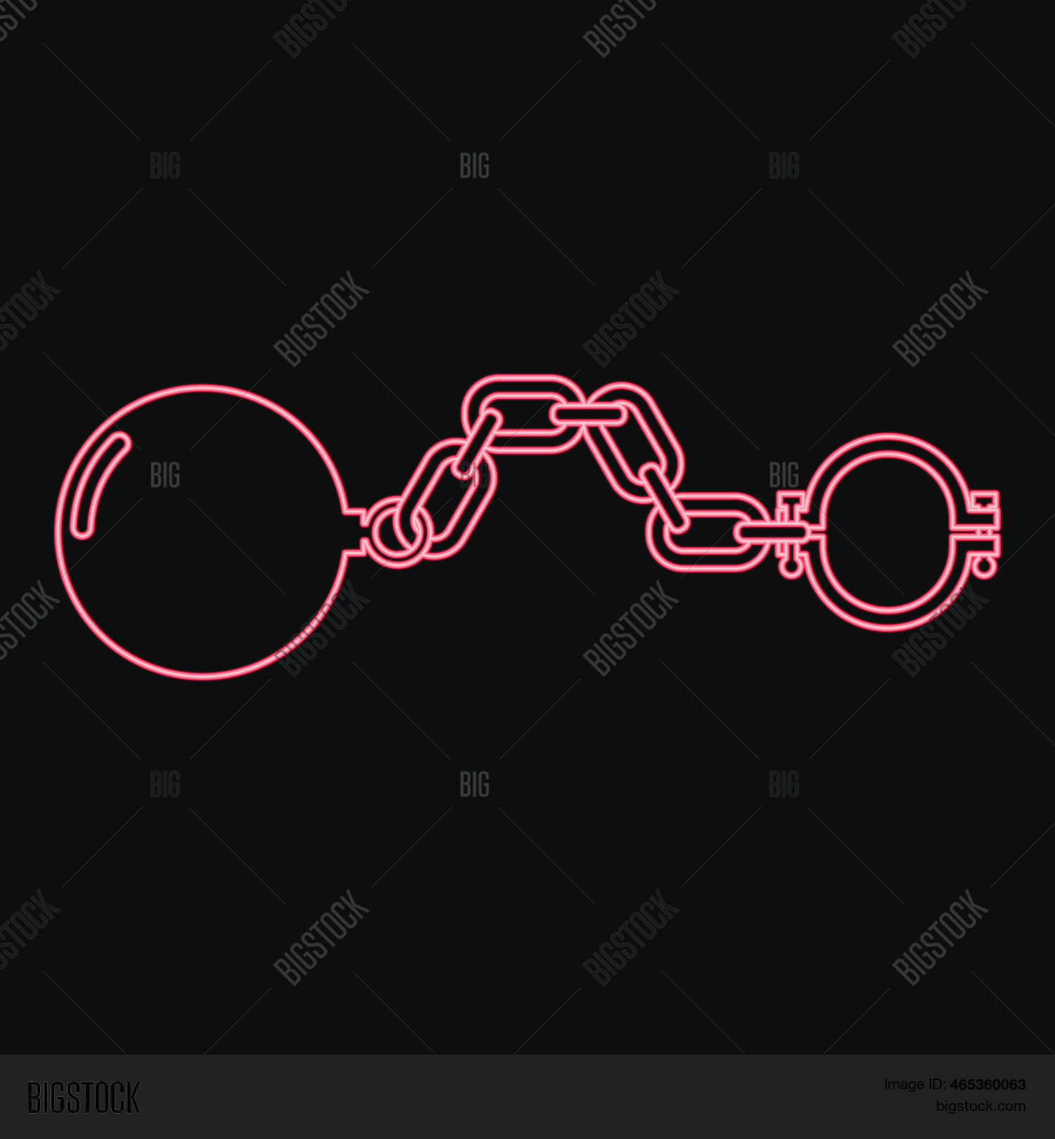 Neon Shackles Ball Vector & Photo (Free Trial) Bigstock