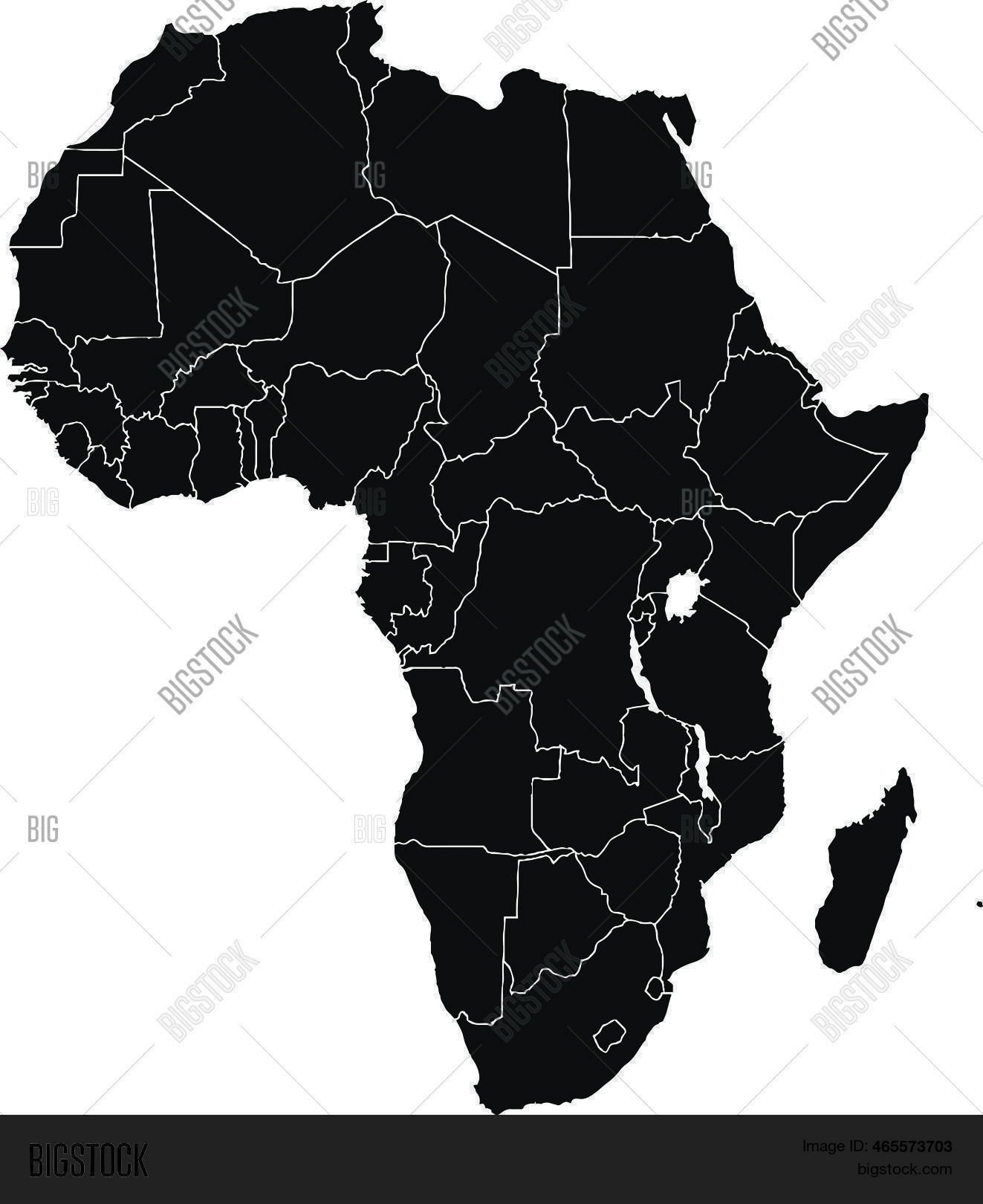 Black Colored Africa Vector & Photo (Free Trial) | Bigstock