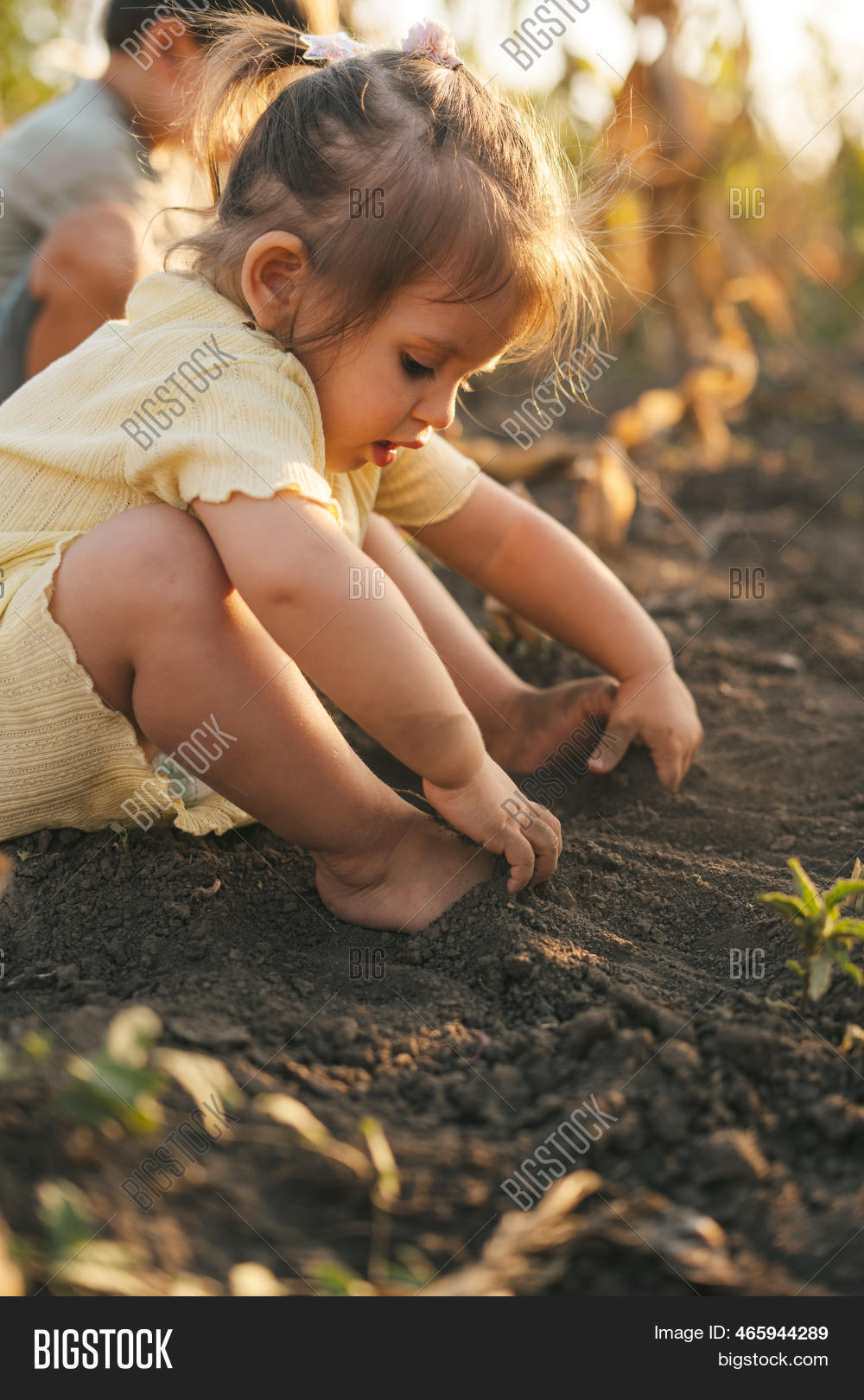 Two Children Digging Image & Photo (Free Trial) | Bigstock
