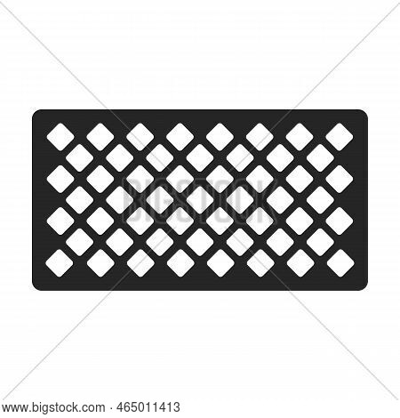Manhole Sewer Vector Black Icon. Vector Illustration Hatch Street On White Background. Isolated Blac