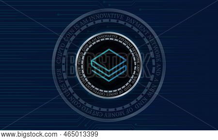 Stratis-strax Virtual Currency Images. 3d Illustration. Coin Logo.