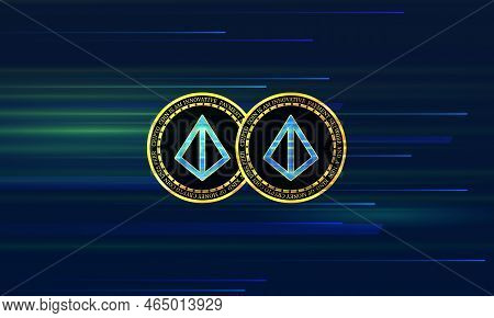 Loopring-lrc Virtual Currency Images. 3d Illustrations. Coin Logo
