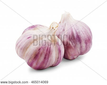 Fresh Garlic Isolated On White Pink, Eating, White, Ajo, Knoflook, Bulb, Seasoning, Toi,