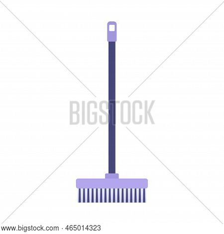 Cartoon Vector Illustration Of Broom Isolated On White Background, Housework Cleaning Services, Hous