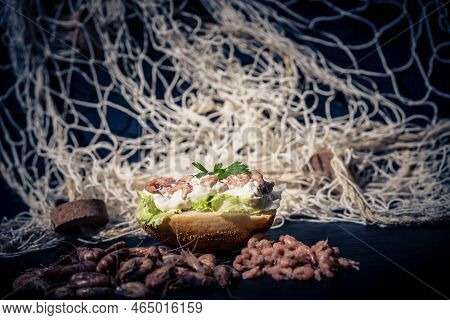 Salad With Fresh North Sea Crabs And Mayonnaise