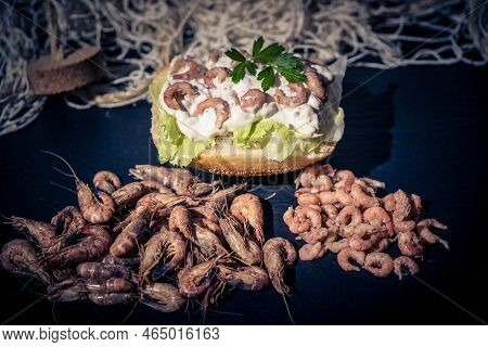 Salad With Fresh North Sea Crabs And Mayonnaise