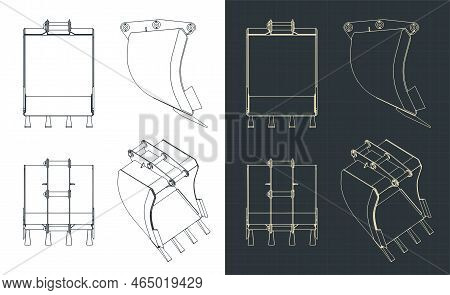 Excavator Bucket Blueprint
