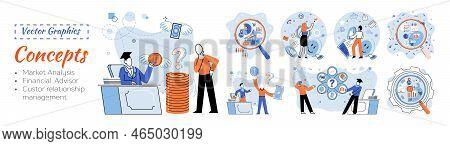 Market Statistics Analysis, Financial Advisor, Customer Relationship Management Business Themes Meta