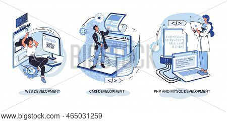 Website Architecture Concepts Metaphor. Web Development, Php And Mysql, Cms, Interface Design, Softw