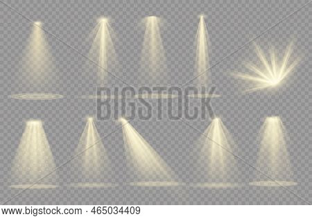 Glow Yellow Spotlight Special And Light Effect.