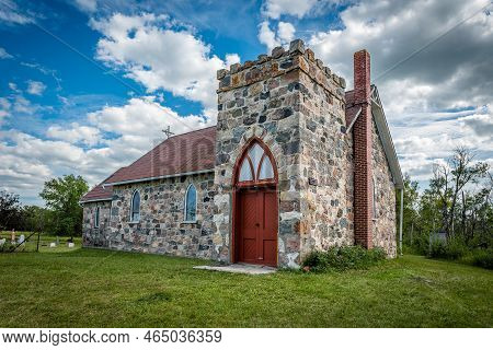 St. Thomas Anglican Church Near Mclean, Saskatchewan, Built Entirely Of Fieldstone In 1898