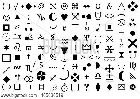 Flat Set Of Different Icons. Business, Icon Set. Vector Illustration. Stock Image.