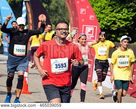 New Delhi, India - October 16 2022 - Vedanta Delhi Half Marathon Race After Covid In Which Marathon