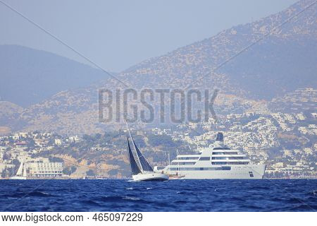 Bodrum, Turkey, 05 November 2022: The Giant Superyacht Solaris, Owned By Russian Businessman Roman A