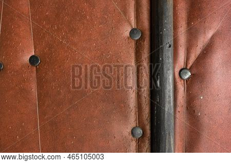 Door Upholstery With Dermantine Vintage Furniture Nail With Decorative Hat Element Interior Design.