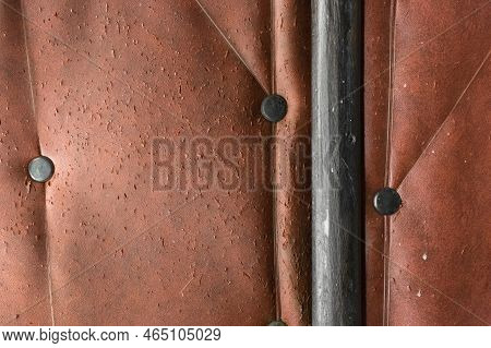 Door Upholstery With Dermantine Vintage Furniture Nail With Decorative Hat Element Interior Design.