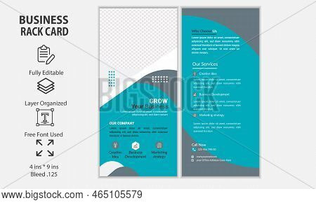 Rack Card Dl Flyer Template Design For Corporate Business