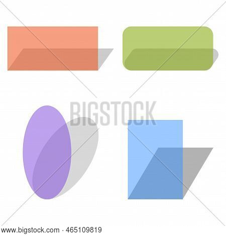 Poster With Colored Shapes With Shadow. Sale Coupon Bubble Icon. Discount Offer Price Tag. Vector Il