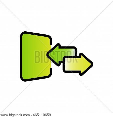 Green Phone Arrows. Mobile Phone Vector. Smartphone Vector Icon. Telephone Sign. Call Symbol. Vector