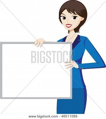 Lavoro donna presentazione con lavagna