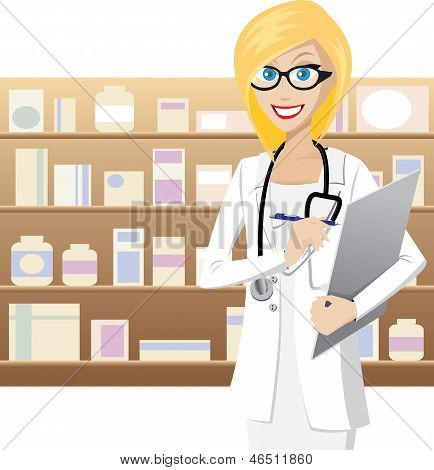 Biondo farmacista