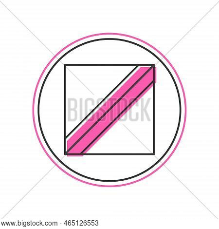 Filled Outline Textile Fabric Roll Icon Isolated On White Background. Roll, Mat, Rug, Cloth, Carpet 