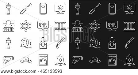 Set Line British Police Helmet, Police Rubber Baton, Prison Window, Assault Shield, Hexagram Sheriff