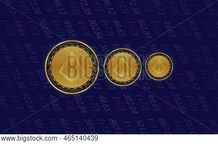 Loopring-lrc Virtual Currency Images. 3d Illustrations. Coin Logo.