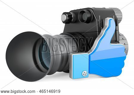 Night Vision Monocular With Like Icon. 3d Rendering Isolated On White Background