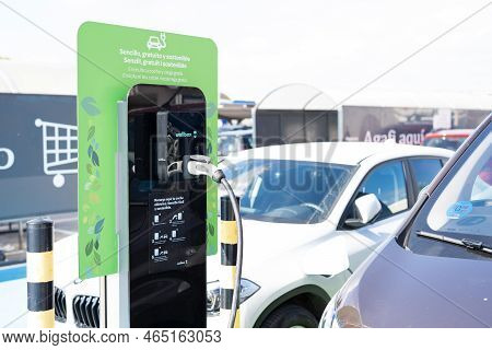 Tarragona, Spain - September 10, 2019: Vestel Wallbox Electric Car Charger