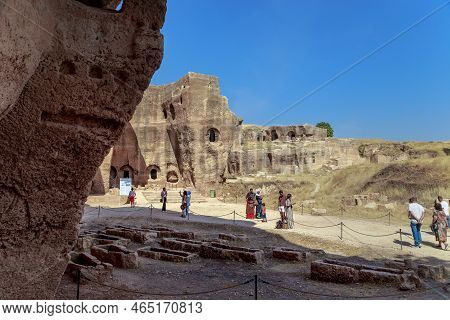 Dara, Turkey - October 11, 2020: This Is An Archaeological Site Of An Ancient Necropolis Located In 