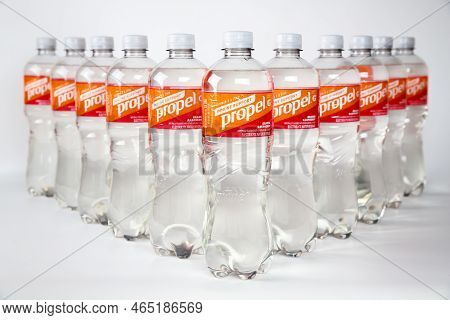 January 8, 2022. New York, Usa. Propel Electrolytes Water Beverage Contains Zinc And Vitamin C To Su