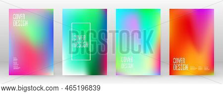 Pastel Soft. Rainbow Gradient Set. Color Background. Pink, Green, Red, Blue, Violet, Yellow Blurred 