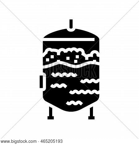 Fermentation Beer Production Glyph Icon Vector. Fermentation Beer Production Sign. Isolated Symbol I