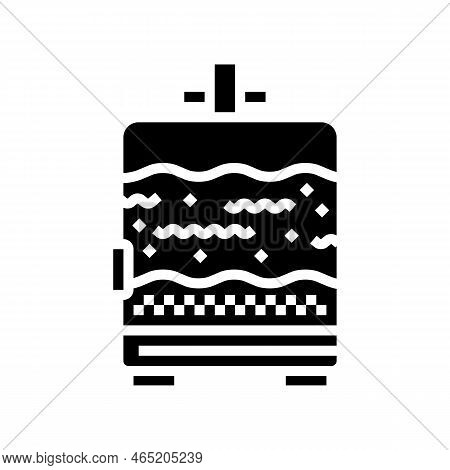 Separating Wort Beer Production Glyph Icon Vector. Separating Wort Beer Production Sign. Isolated Sy