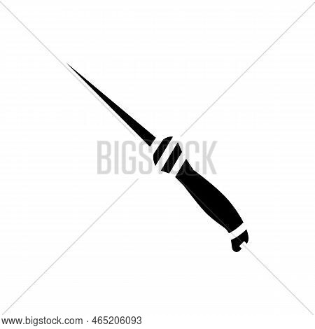 Wallboard Saw Glyph Icon Vector. Wallboard Saw Sign. Isolated Symbol Illustration
