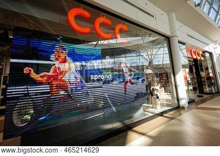 Lviv, Ukraine - October 09, 2022: Ccc Store In Shopping Mall Galeria.