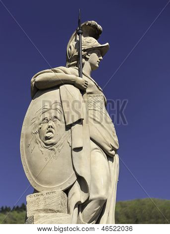 Statue i gamle by i Heidelberg Tyskland