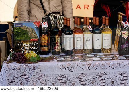 Chisinau, Moldova - October 15, 2022: Open-air Wine Exhibition During The Chisinau City Day Celebrat