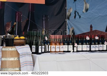 Chisinau, Moldova - October 15, 2022: Open-air Wine Exhibition During The Chisinau City Day Celebrat