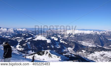 La Clusaz France Ski Blue Ski Piste Holiday Alps