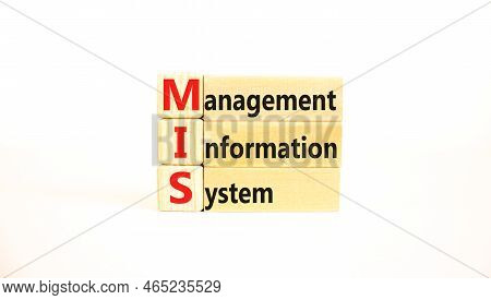 Mis Management Information System Symbol. Concept Words Mis Management Information System On Wooden 