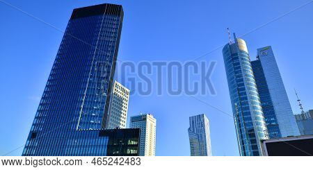 Warsaw, Poland. 6 November 2022. Skyscrapers In The Financial District Of Downtown Warsaw.