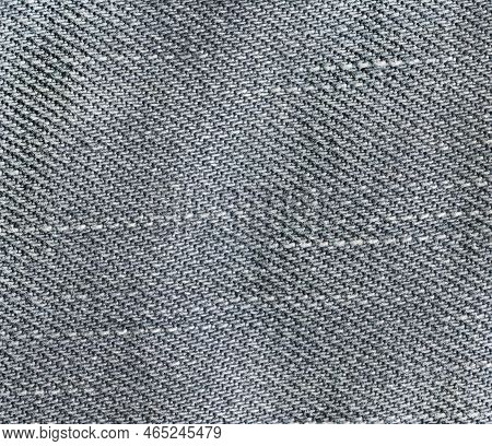 Jeans Fabric Texture. High Quality Stock Photo. The Connection Of The Fibers Of The Fabric.