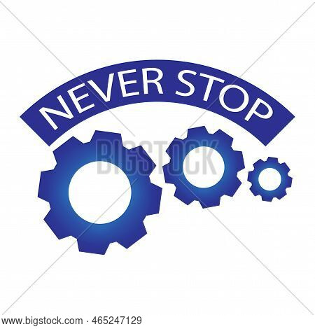 Flat Gear For Web Design. Cogwheel Gear, Setting Symbol. Vector Illustration. Stock Image.