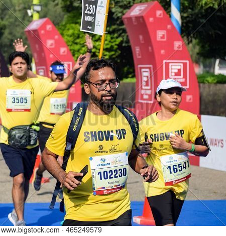 New Delhi, India - October 16 2022 - Vedanta Delhi Half Marathon Race After Covid In Which Marathon