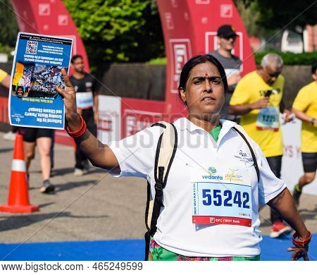New Delhi, India - October 16 2022 - Vedanta Delhi Half Marathon Race After Covid In Which Marathon
