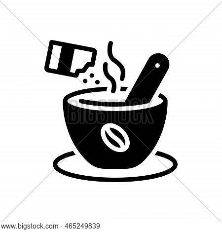 Black Solid Icon For Instant Immediately Mix Baking Bowl Cafe Coffee Quick Anon Apace