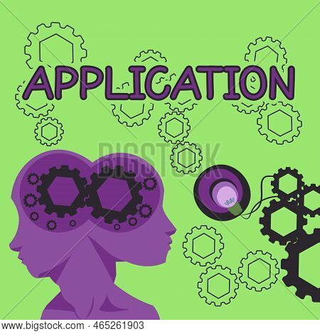Text Sign Showing Application. Conceptual Photo An Order For Something Formal And Usually Written Fo